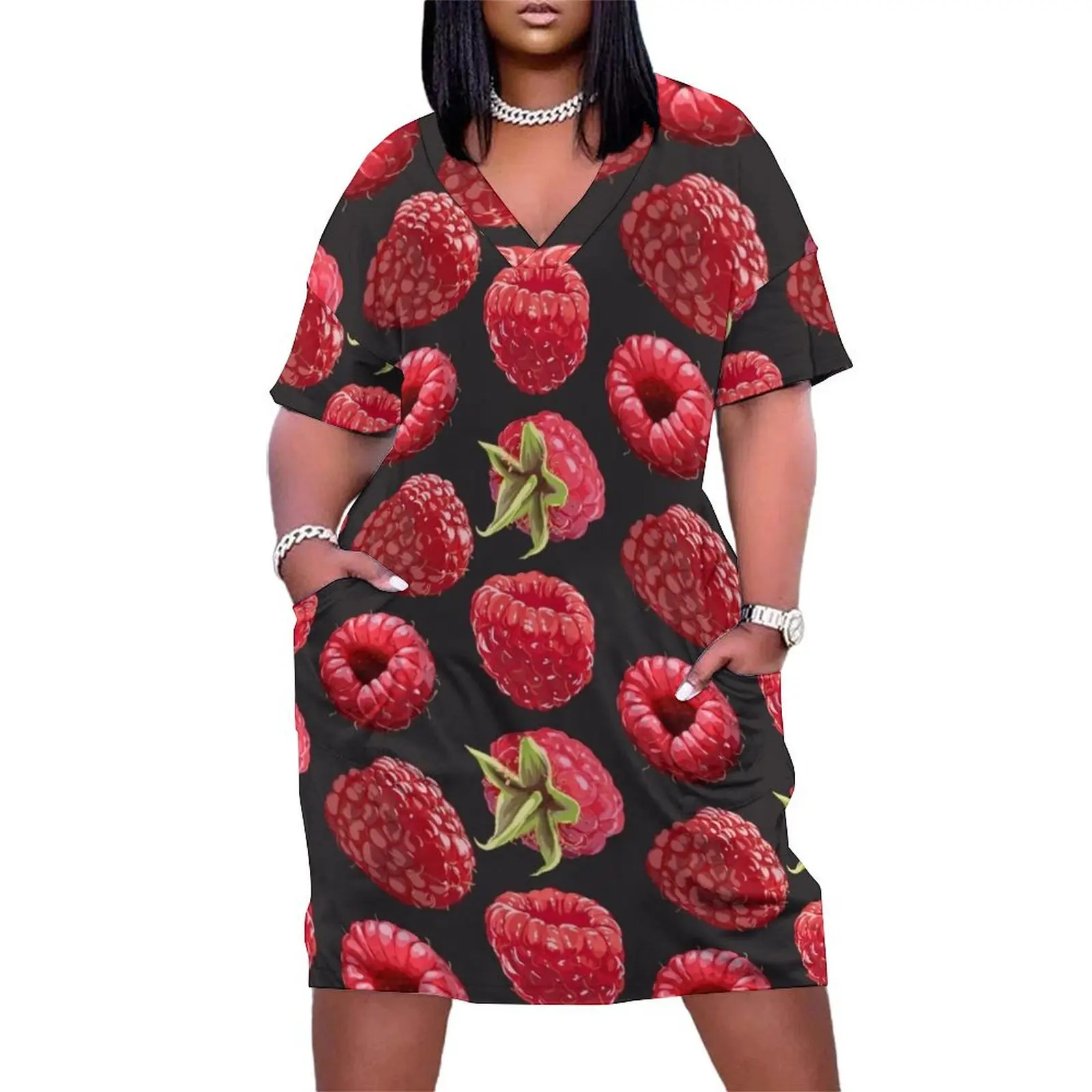Raspberry Pattern Loose Pocket Dress Women's dress Female dress dresses with long sleeves
Raspberry Pattern Loose Pocket Dress Women's dress Female dress dresses with long sleeves