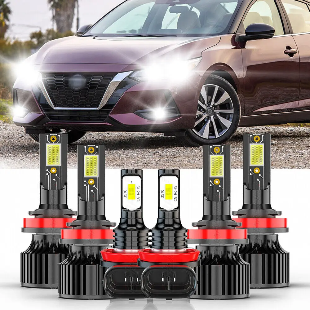 CHUSYYRAY 2PCS Car lights For Nissan Sentra 2013-2019 6x Led Headlight Hi/Lo+Fog light bulbs 6000K White Car accsesories
CHUSYYRAY 2PCS Car lights For Nissan Sentra 2013-2019 6x Led Headlight Hi/Lo+Fog light bulbs 6000K White Car accsesories