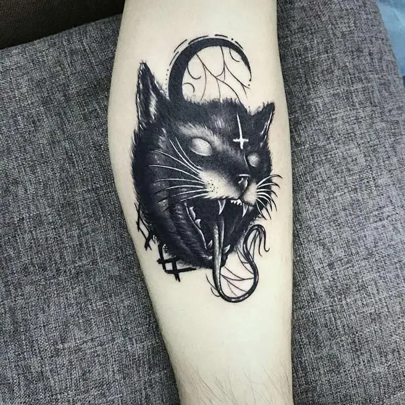 Luna Store Black Devil Cat Monster Cartoon Tempary Tattoos Dark Tatto Arm Body Art Waterproof Transfer Fake Tatoo Sticker Man
Luna Store Black Devil Cat Monster Cartoon Tempary Tattoos Dark Tatto Arm Body Art Waterproof Transfer Fake Tatoo Sticker Man