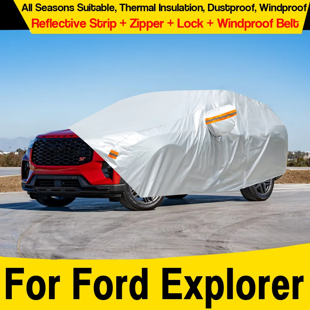 Ветрозащитный автомобильный чехол для Ford Explorer 1991-2026, уличный чехол от солнца, дождя, снега, пыли, царапин, внедорожника с застежкой-молнией
Ветрозащитный автомобильный чехол для Ford Explorer 1991-2026, уличный чехол от солнца, дождя, снега, пыли, царапин, внедорожника с застежкой-молнией