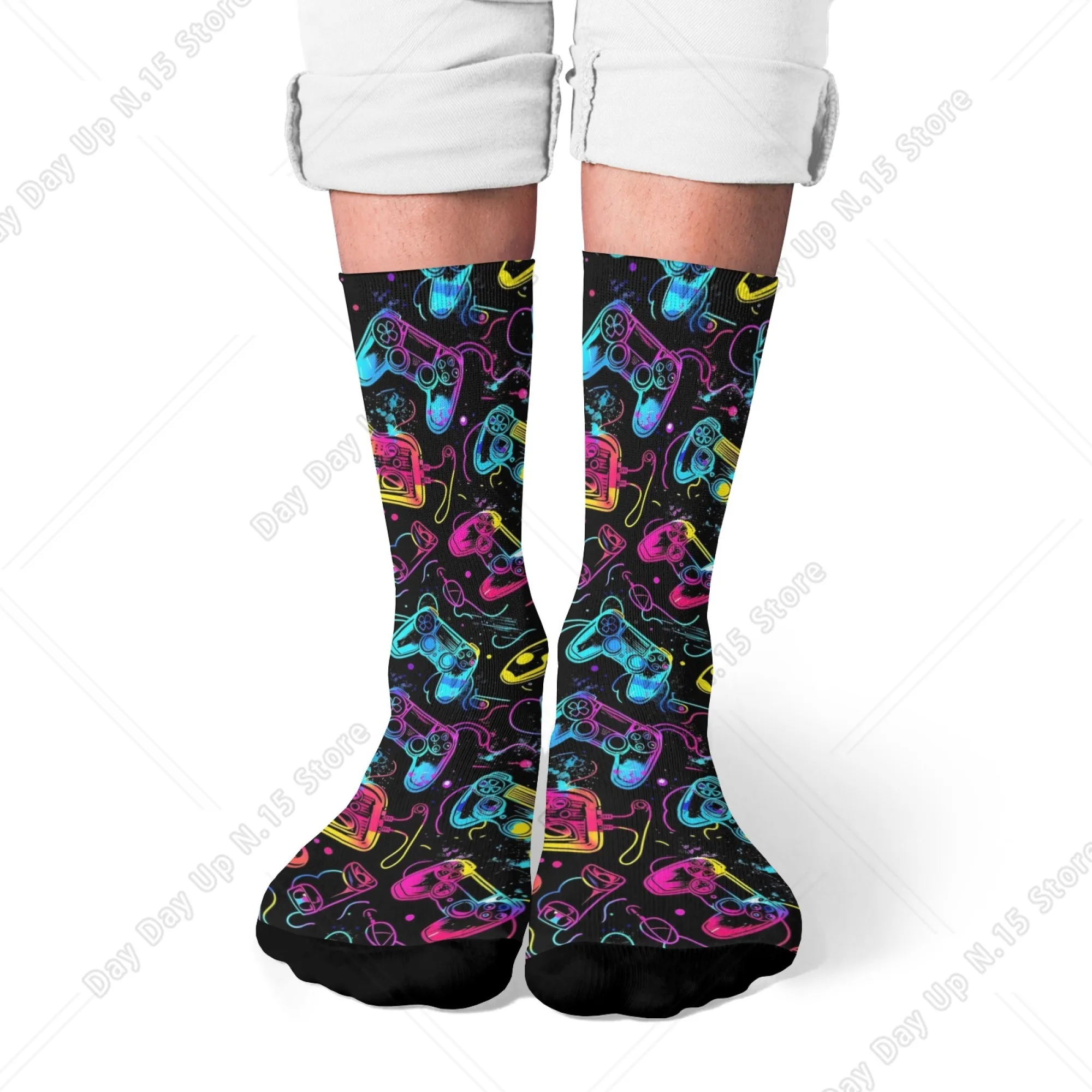 Gaming Console Colorful Graffiti Socks Novelty Funny Happy Men's Socks Street Hip-Hop Personalized Trendy Crazy Party Gift
Gaming Console Colorful Graffiti Socks Novelty Funny Happy Men's Socks Street Hip-Hop Personalized Trendy Crazy Party Gift