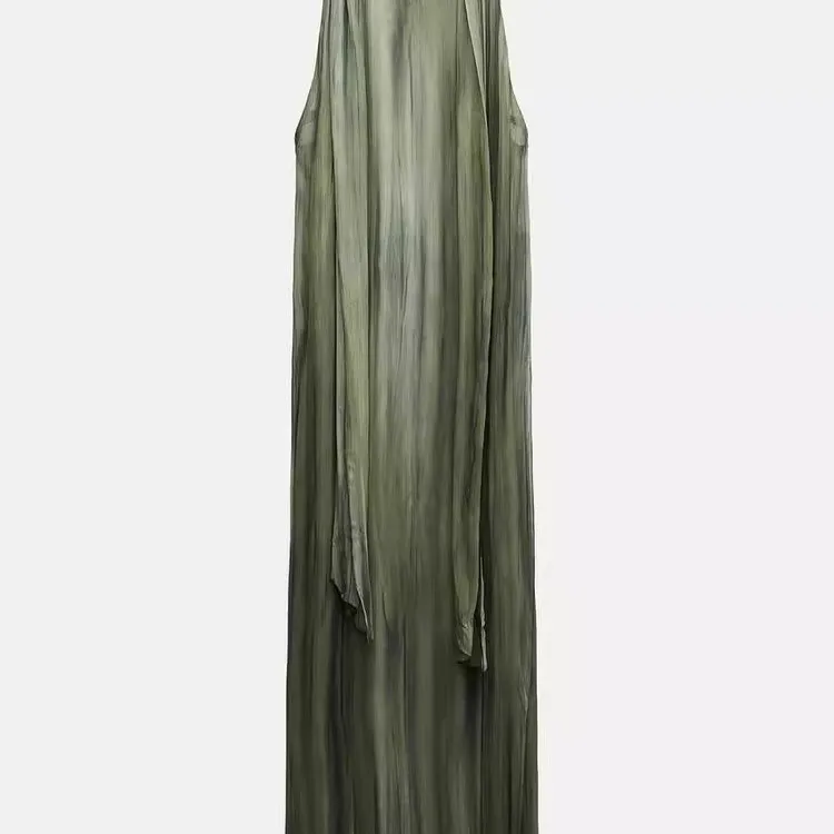 Длинное платье А-силуэта с драпировкой на горловине и изящным дизайном из полиэстера для женщин, для повседневной носки, Sle Ciwalk
Длинное платье А-силуэта с драпировкой на горловине и изящным дизайном из полиэстера для женщин, для повседневной носки, Sle Ciwalk