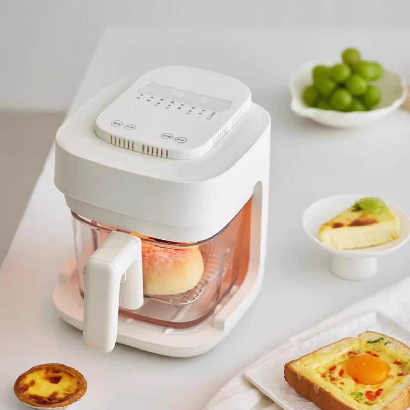 2L household air fryer glass liner multi-functional electric fryer automatic rotary cage frying and no-flip cooking machine
2L household air fryer glass liner multi-functional electric fryer automatic rotary cage frying and no-flip cooking machine