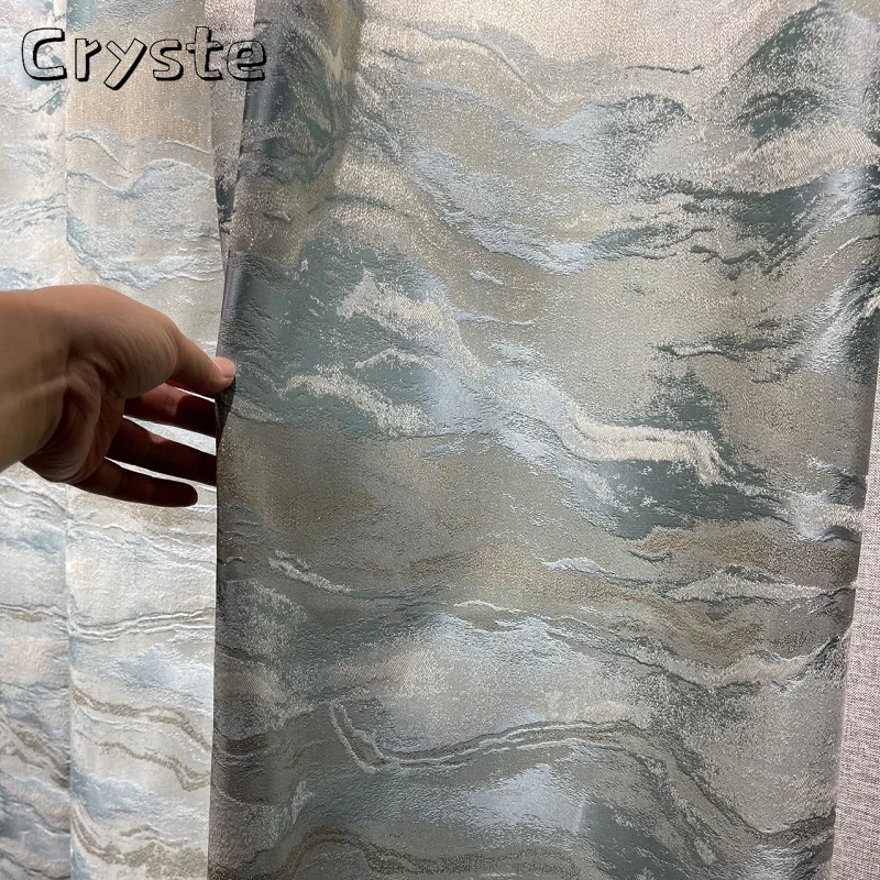 New Jacquard Curtains for Living Dining Room Bedroom Chinese Style Landscape Gold Thread Yarn-dyed Shading Simple Modern Custom
New Jacquard Curtains for Living Dining Room Bedroom Chinese Style Landscape Gold Thread Yarn-dyed Shading Simple Modern Custom