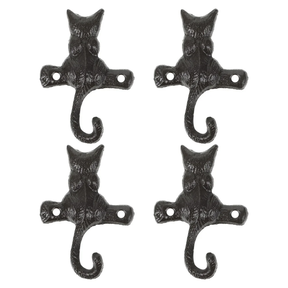 4 PCS Wrought Iron Cat Hook Funny Metal Door Hooks for Net Doorway Kit Wall Keys Bracket Cute Coat
4 PCS Wrought Iron Cat Hook Funny Metal Door Hooks for Net Doorway Kit Wall Keys Bracket Cute Coat