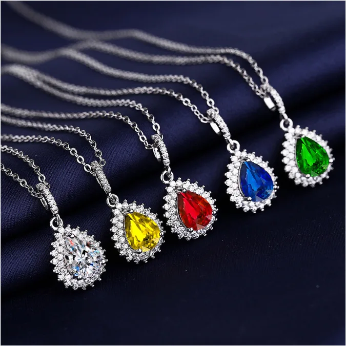 Pear Natural Garnet Amethyst Peridot Blue Topaz Emerald 925 Sterling Silver Waterdrop Pendant Necklace Colorful Gemstone Jewelry
Pear Natural Garnet Amethyst Peridot Blue Topaz Emerald 925 Sterling Silver Waterdrop Pendant Necklace Colorful Gemstone Jewelry