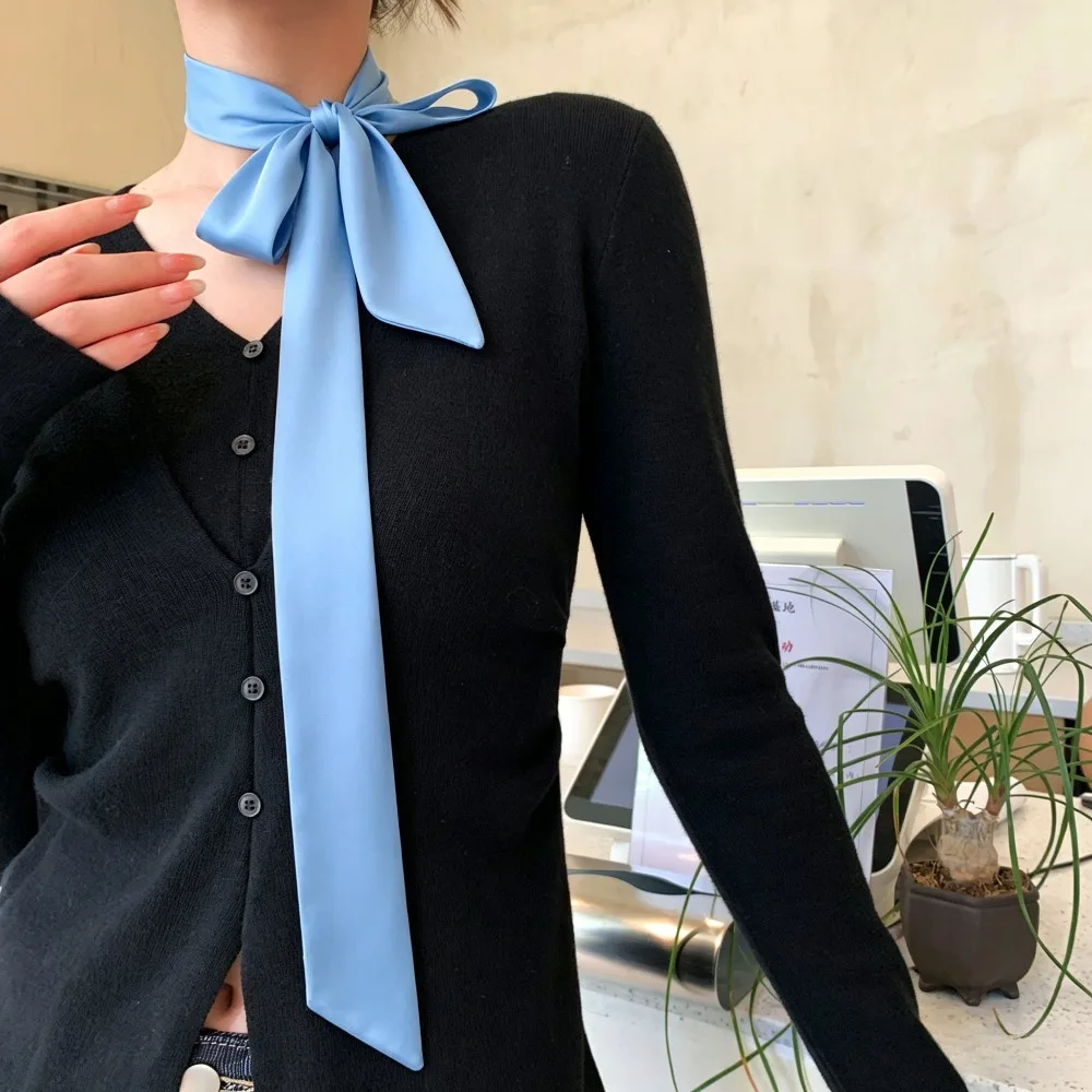 5X190CM Women Narrow Long Scarf 190x5cm Solid Color Chiffon Silk Rubber Red Tie Black Bag Ribbon Headbands Choker Streamer
5X190CM Women Narrow Long Scarf 190x5cm Solid Color Chiffon Silk Rubber Red Tie Black Bag Ribbon Headbands Choker Streamer