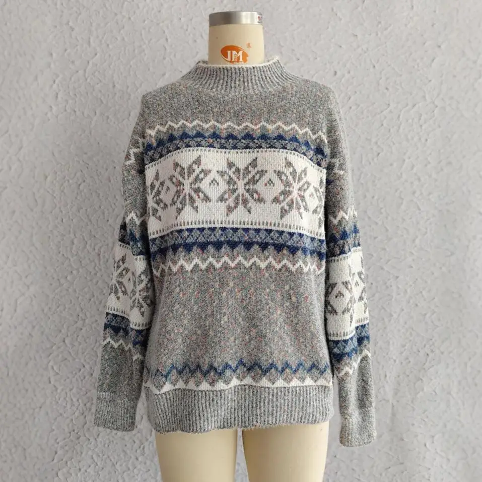 Женский вязаный свитер с полувысоким воротником, узором снежинки, плотный, зимний, модный пуловер, женское пальто, стандартный крой, прочее/другое
Женский вязаный свитер с полувысоким воротником, узором снежинки, плотный, зимний, модный пуловер, женское пальто, стандартный крой, прочее/другое