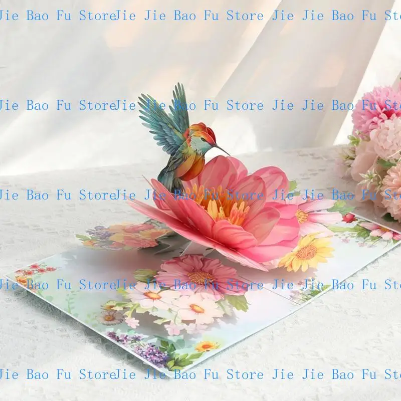 652F Elegant 3D Hummingbird and Florals Greeting Card Invitation Card for Birthdays Weddings and Holidays Handmade Postcard
652F Elegant 3D Hummingbird and Florals Greeting Card Invitation Card for Birthdays Weddings and Holidays Handmade Postcard