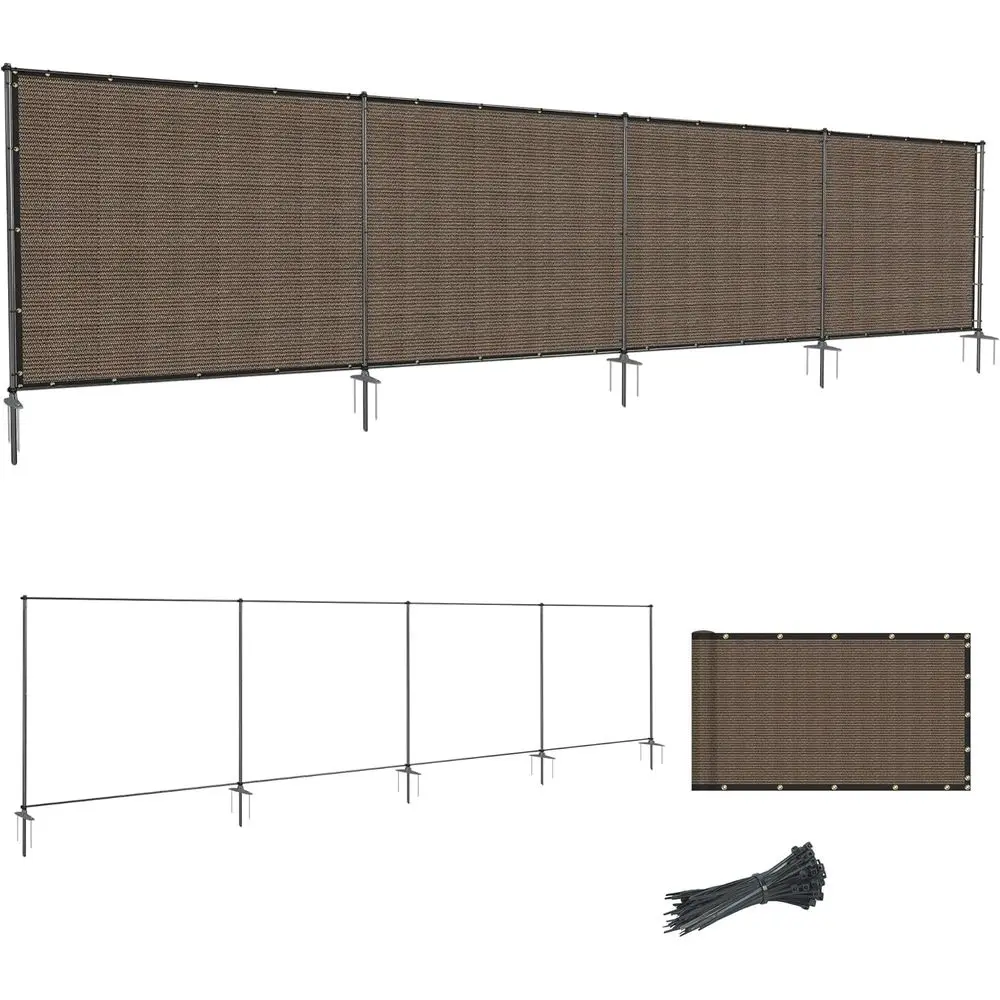Brown Heavy Duty No-Dig Wind Mesh Fabric Privacy Screen for Outdoor Patio, Garden or Dog Enclosures
Brown Heavy Duty No-Dig Wind Mesh Fabric Privacy Screen for Outdoor Patio, Garden or Dog Enclosures