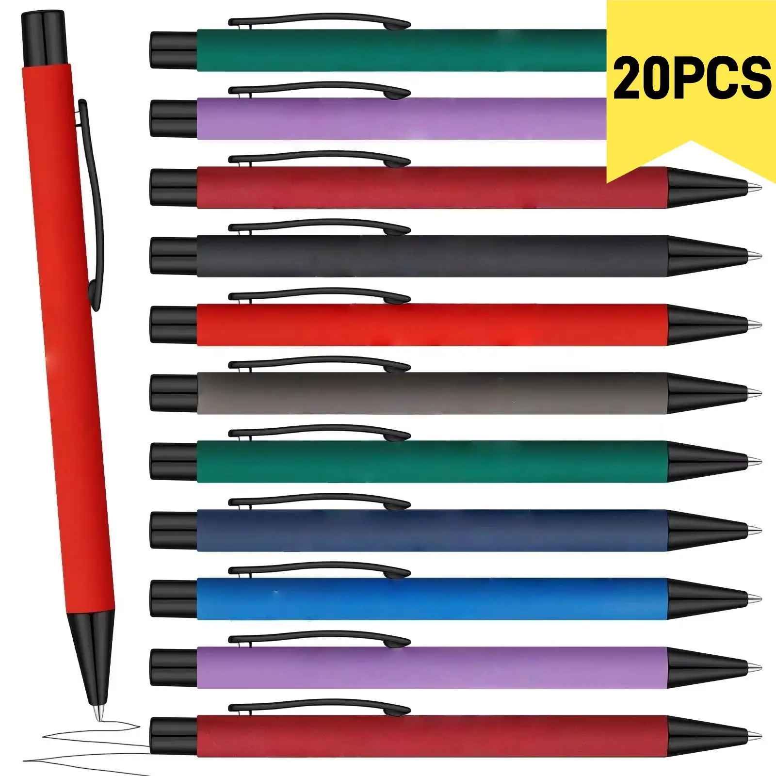 20pcs Aluminum Metal Ballpoint Pens Business Office Meeting Signature Pens School and Corporate Gifts Hotel Conference Supplies
20pcs Aluminum Metal Ballpoint Pens Business Office Meeting Signature Pens School and Corporate Gifts Hotel Conference Supplies