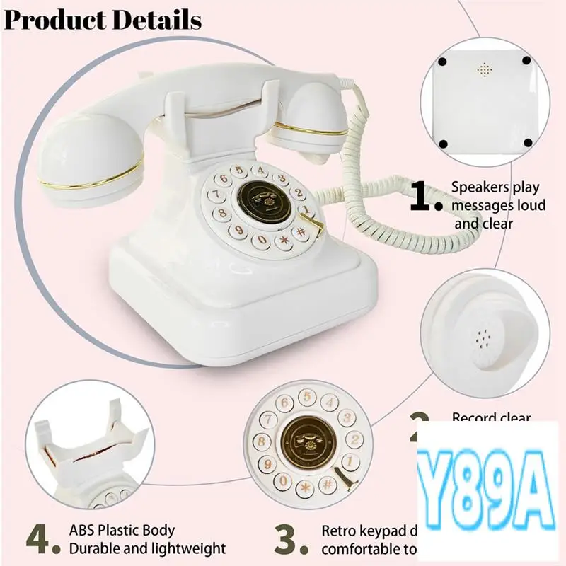 European Retro Wedding Audio Message Book Birthday Voice Blessing Message Decoration Phone Voice Guest Book Phone White
European Retro Wedding Audio Message Book Birthday Voice Blessing Message Decoration Phone Voice Guest Book Phone White