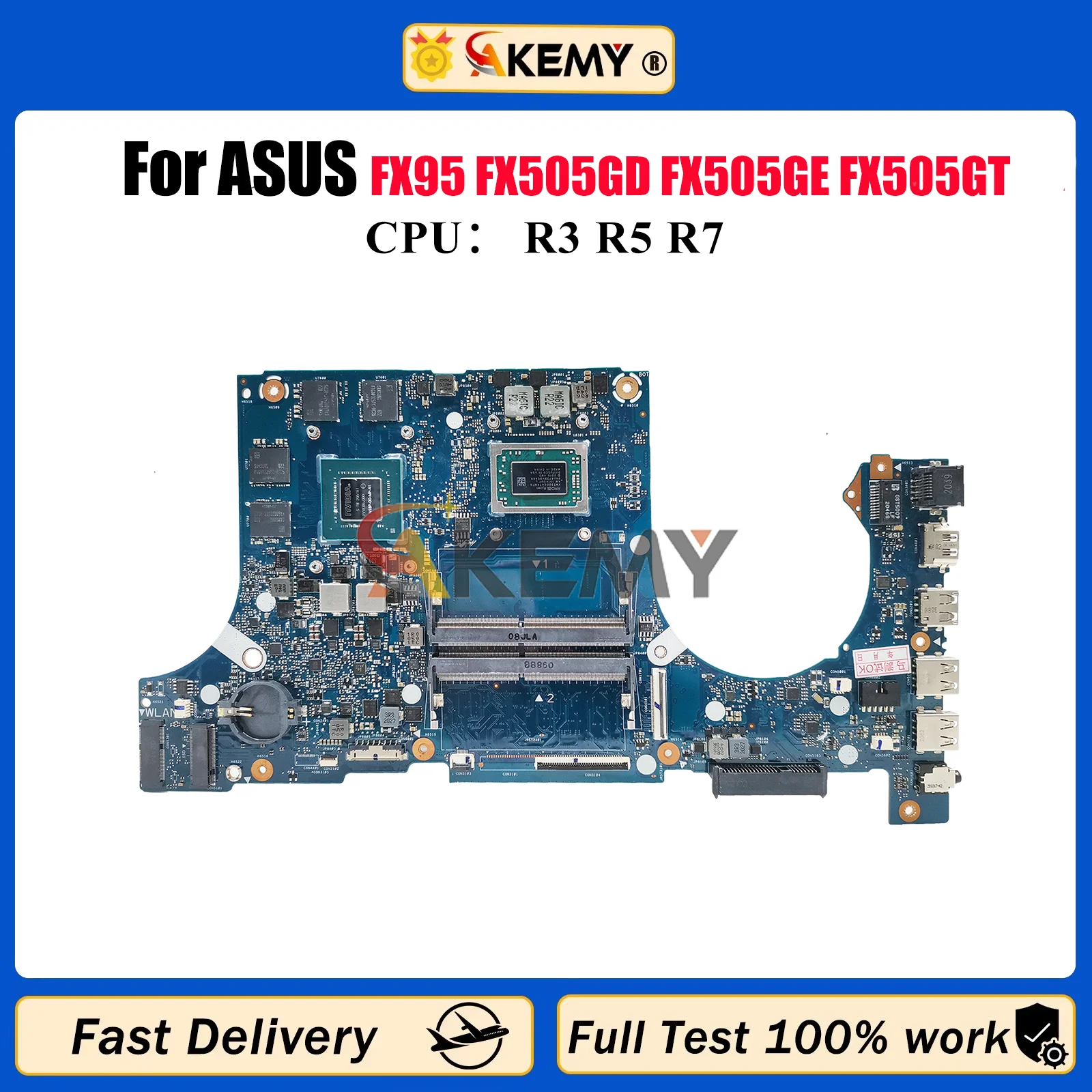 Материнская плата FX505DT для ноутбука ASUS TUF Gaming FX505D FX95D FX505GD FX505GE FX505GT с процессором R3 R5 R7, тест ОК, быстрая доставка
Материнская плата FX505DT для ноутбука ASUS TUF Gaming FX505D FX95D FX505GD FX505GE FX505GT с процессором R3 R5 R7, тест ОК, быстрая доставка