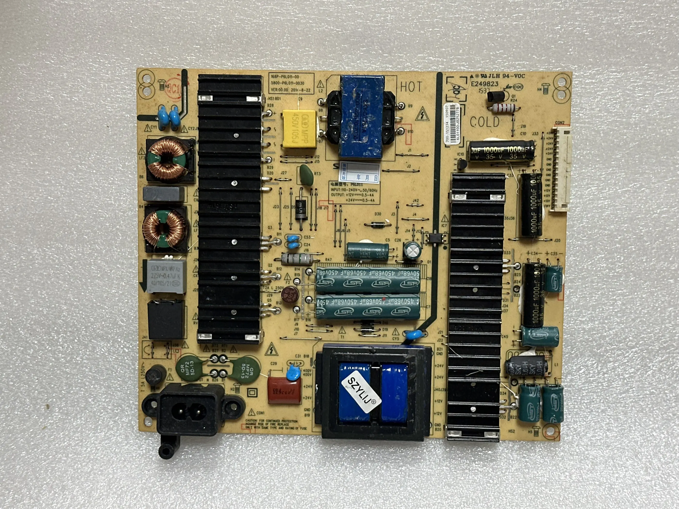 Original LCD 49E710U Power Board 5800-P6L011-0020 168P-P6L011-00
Original LCD 49E710U Power Board 5800-P6L011-0020 168P-P6L011-00