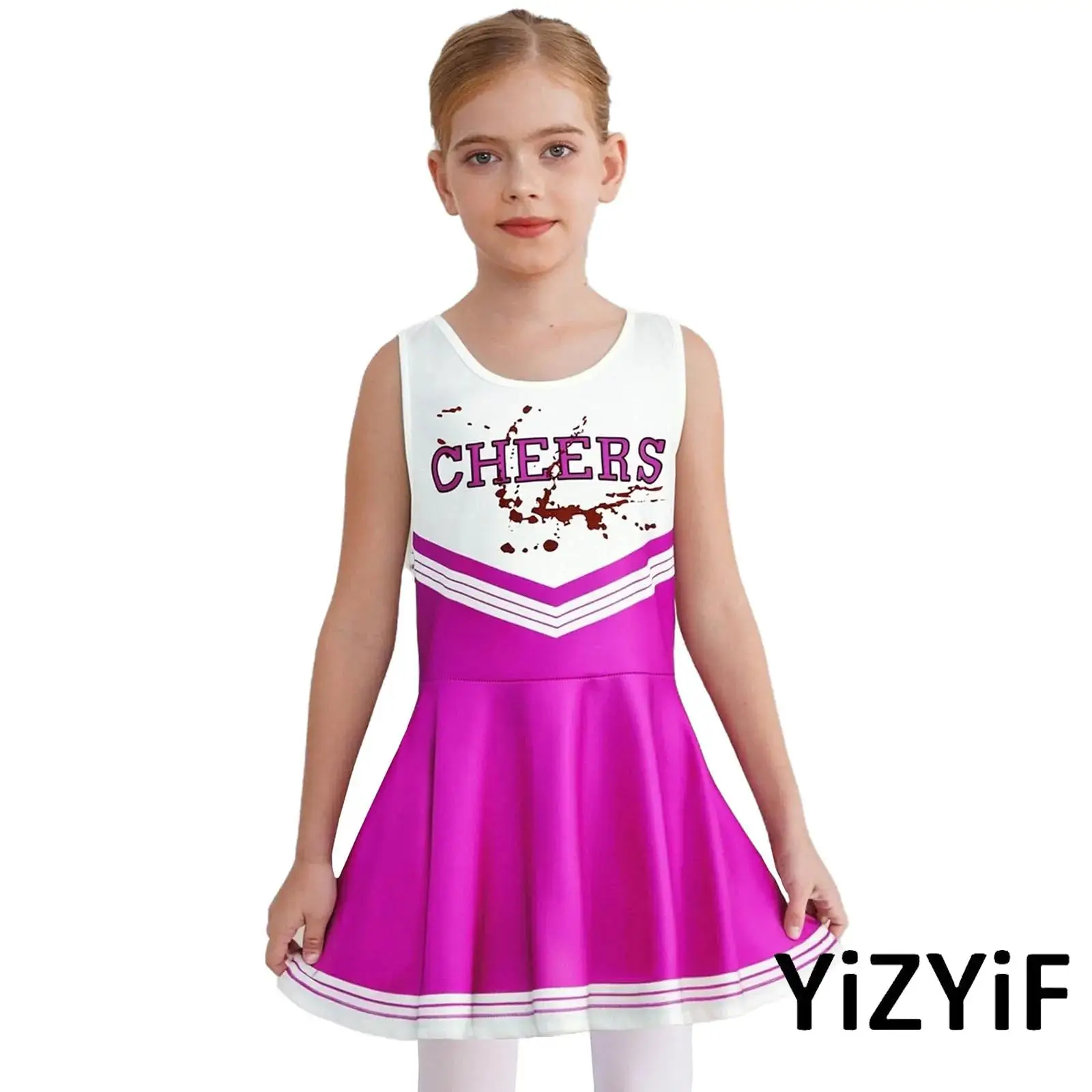 Vibrant Cheer Dress for Girls with Bold Letter Print And Color Block Design for School Sports Events And Stage Performance
Vibrant Cheer Dress for Girls with Bold Letter Print And Color Block Design for School Sports Events And Stage Performance