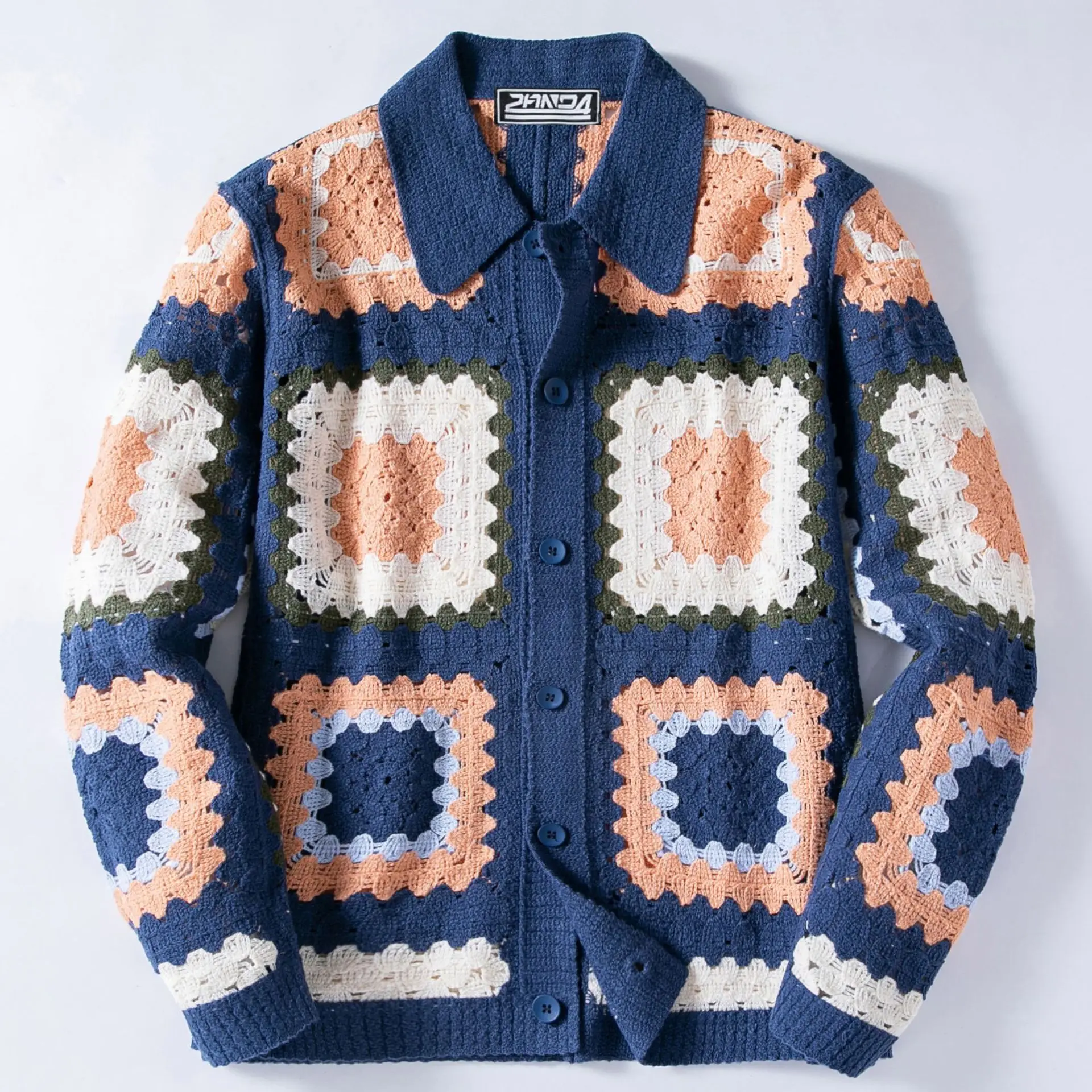 Retro Casual Hollowed out Crochet Knit Sweater Men's Long Sve Casual Knitted Sweater with Hook Pattern Vintage Sle
Retro Casual Hollowed out Crochet Knit Sweater Men's Long Sve Casual Knitted Sweater with Hook Pattern Vintage Sle