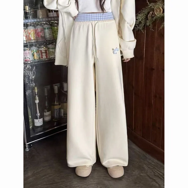 Plaid Patchwork Pants Women's Relaxed and Casual Spring and Summer New High Waist Cute Wide Feet Straight Leg Pants Simple Fashi
Plaid Patchwork Pants Women's Relaxed and Casual Spring and Summer New High Waist Cute Wide Feet Straight Leg Pants Simple Fashi