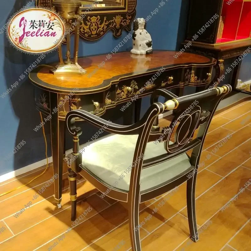 Xx French Luxury Painted Solid Wood Birch European Neoclassical Heavy Industry Black Oval Waist 1.4 Meters Painting Desk
Xx French Luxury Painted Solid Wood Birch European Neoclassical Heavy Industry Black Oval Waist 1.4 Meters Painting Desk