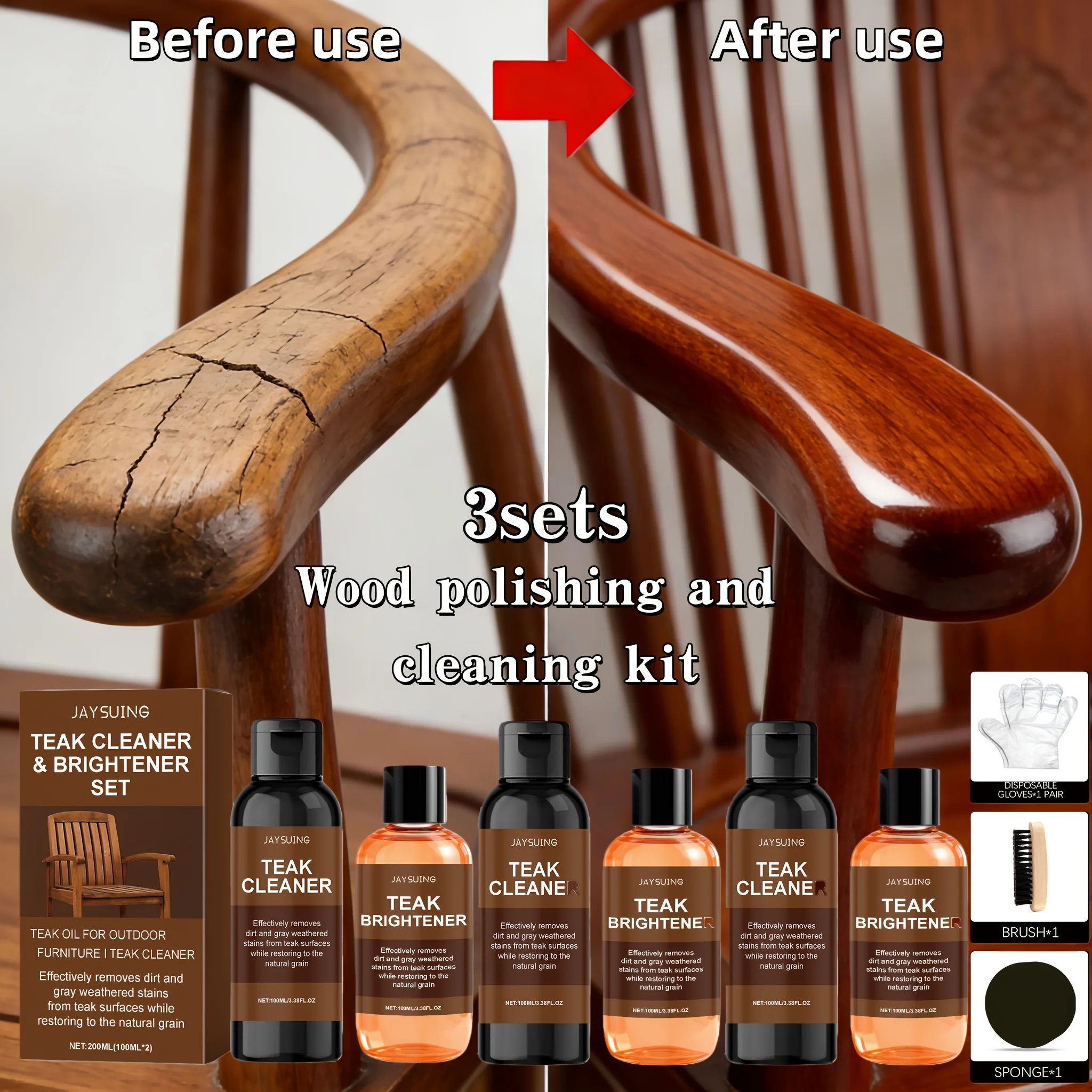 3 Sets Of Wood Polishing, Cleaning And Care Kits, Including Brushes + Gloves, Furniture Conditioner, Cleaning And Dust Removal,
3 Sets Of Wood Polishing, Cleaning And Care Kits, Including Brushes + Gloves, Furniture Conditioner, Cleaning And Dust Removal,