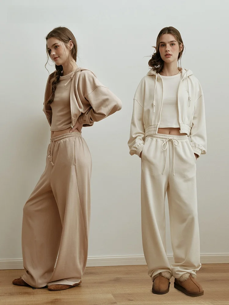 Moonmoi Faionable Thiened, свободный повседневный комплект с капюшоном, футболки, женская круглая футболка на молнии с эластичной резинкой на талии, повседневная одежда
Moonmoi Faionable Thiened, свободный повседневный комплект с капюшоном, футболки, женская круглая футболка на молнии с эластичной резинкой на талии, повседневная одежда