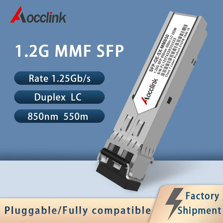 1.25G GE SX 850nm 500m MMF Multimode double fiber Optical Transceiver Module, Duplex LC for Cisco Mikrotik Ethernet Switches
1.25G GE SX 850nm 500m MMF Multimode double fiber Optical Transceiver Module, Duplex LC for Cisco Mikrotik Ethernet Switches