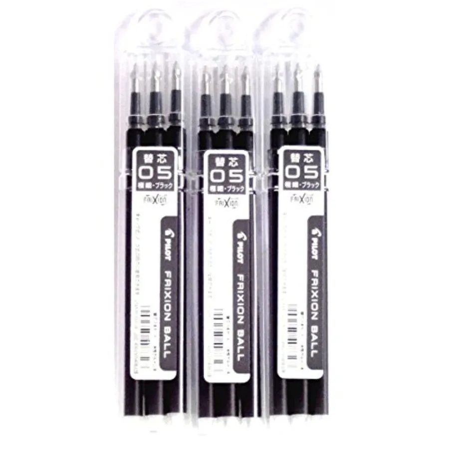Frixion Gel Ink Pen Refill 05, Black LFBKRF30EF3B,0.5mm, 3 Refills X 3 Pack/total 9 Refills (Japan Import) [Komainu-Dou Origina
Frixion Gel Ink Pen Refill 05, Black LFBKRF30EF3B,0.5mm, 3 Refills X 3 Pack/total 9 Refills (Japan Import) [Komainu-Dou Origina