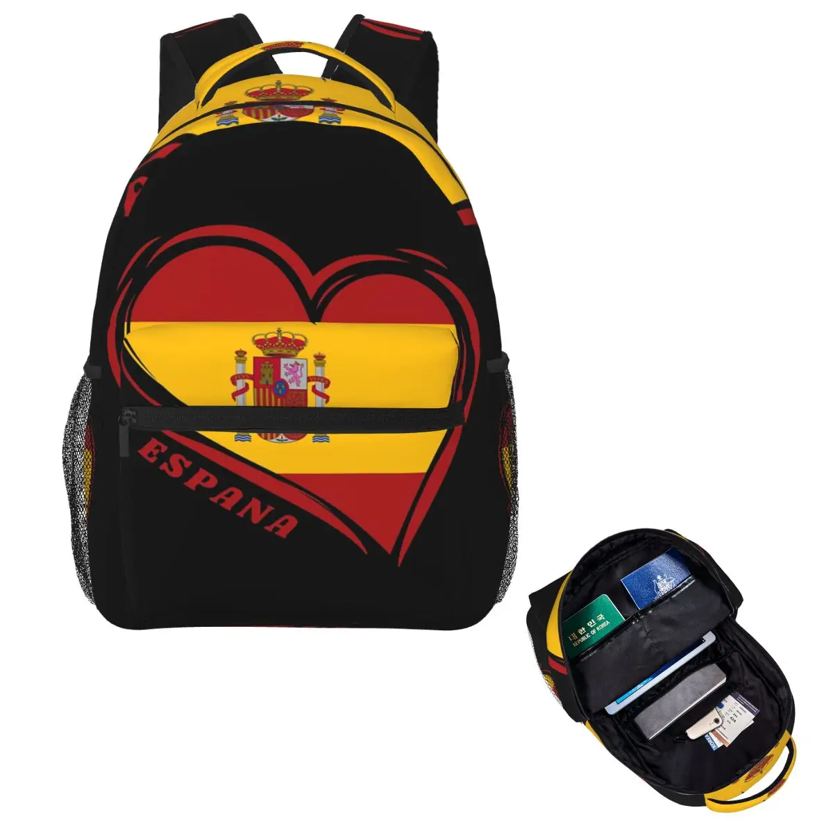 Espana Flag Student Backpack School Bag Hiking Travel Daypack for Men Women Fashion Bookbag Shoulder Bags
Espana Flag Student Backpack School Bag Hiking Travel Daypack for Men Women Fashion Bookbag Shoulder Bags