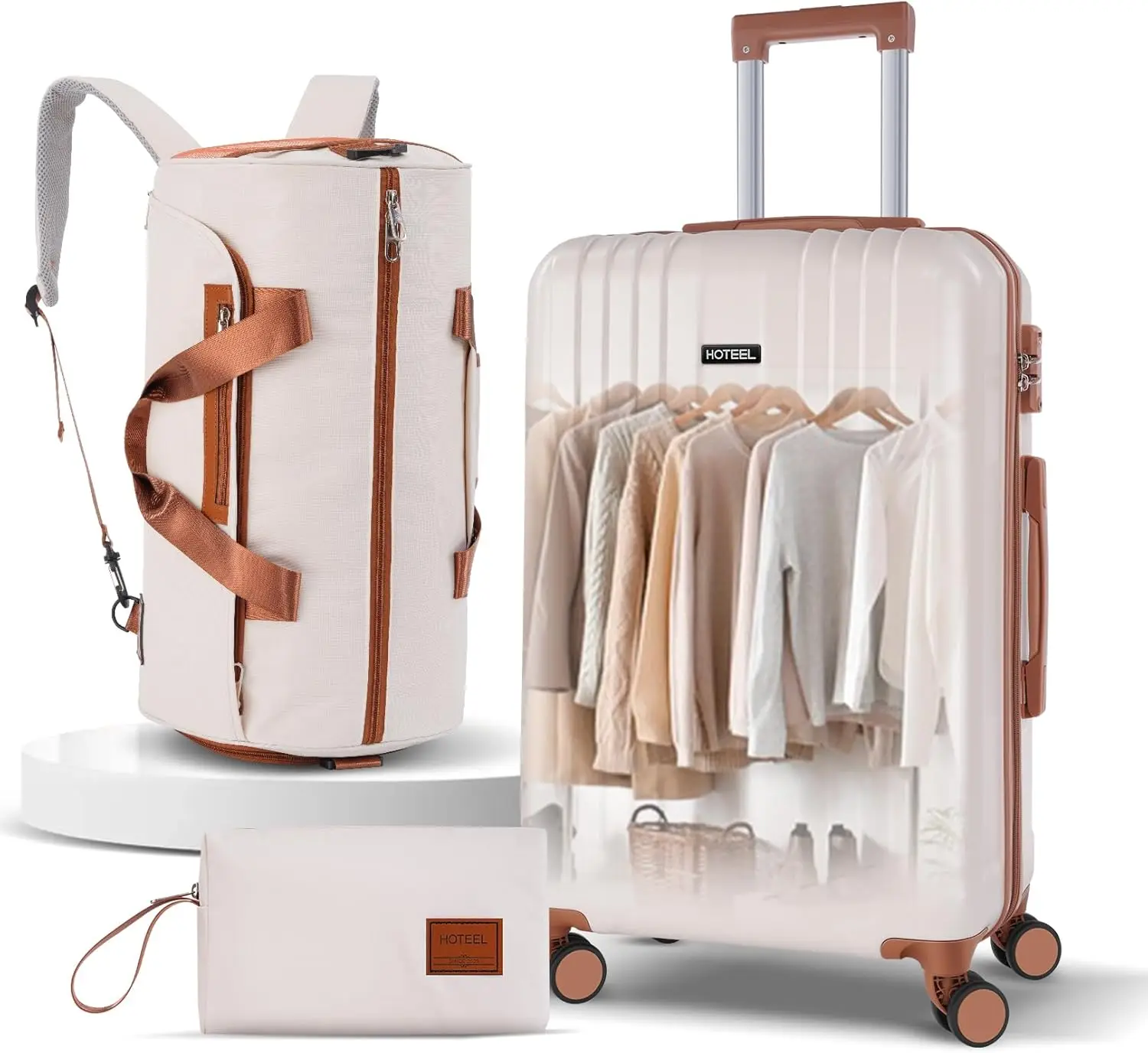 Набор ручной клади из 3 предметов с вращающимися колесами и замком TSA, легкий твердый корпус из АБС-пластика + ПК (20 дюймов, бежевый) — гарантия 4 года
Набор ручной клади из 3 предметов с вращающимися колесами и замком TSA, легкий твердый корпус из АБС-пластика + ПК (20 дюймов, бежевый) — гарантия 4 года