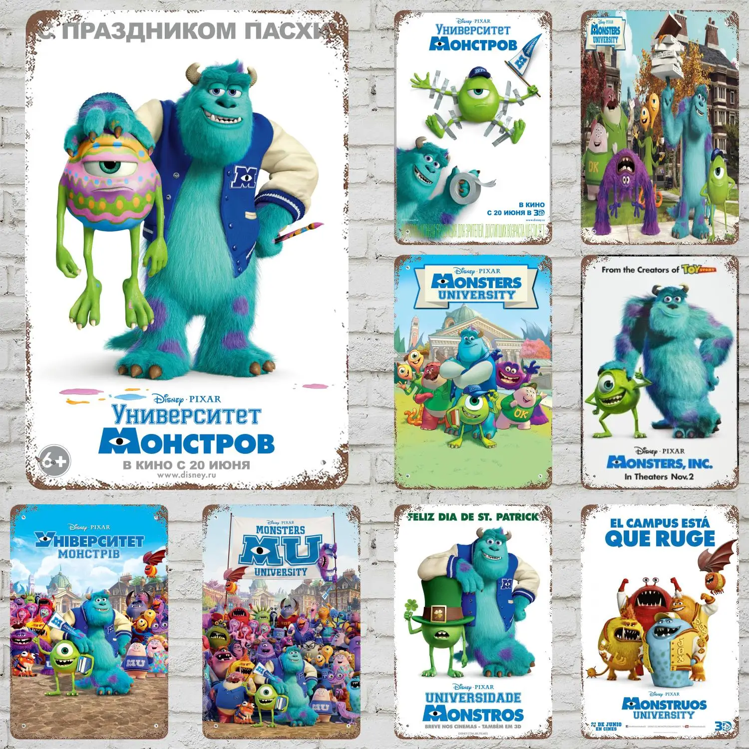 MINISO Monsters University Vintage Metal Tin Signs Posters Decor Retro Metal Plaque Wall Art Decor for Garage Bar
MINISO Monsters University Vintage Metal Tin Signs Posters Decor Retro Metal Plaque Wall Art Decor for Garage Bar