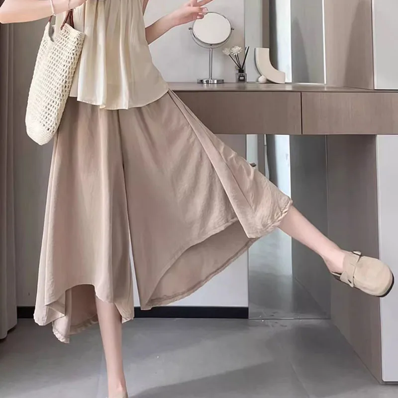 Fashion Elastic Spliced Irregular Wide Leg Pants Female Clothing 2025 Summer New Loose Asymmetrical High Waist Casual Pants
Fashion Elastic Spliced Irregular Wide Leg Pants Female Clothing 2025 Summer New Loose Asymmetrical High Waist Casual Pants