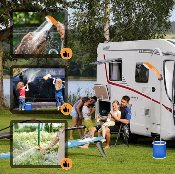 "2026 Handheld Portable Camping Shower Kit - IPX7 Waterproof for Hiking, Travel, Car Washing, RV & Pet Bath
"2026 Handheld Portable Camping Shower Kit - IPX7 Waterproof for Hiking, Travel, Car Washing, RV & Pet Bath