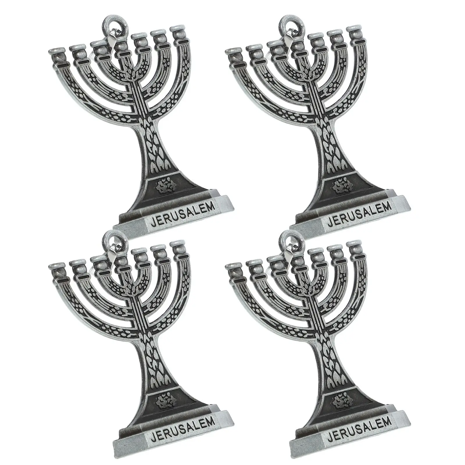 4 Pcs Metal Decorative Candlestick Keychain Hanukkah Party Ring Silver Jewish Symbol Pendants Retro Charms Packaging Box
4 Pcs Metal Decorative Candlestick Keychain Hanukkah Party Ring Silver Jewish Symbol Pendants Retro Charms Packaging Box