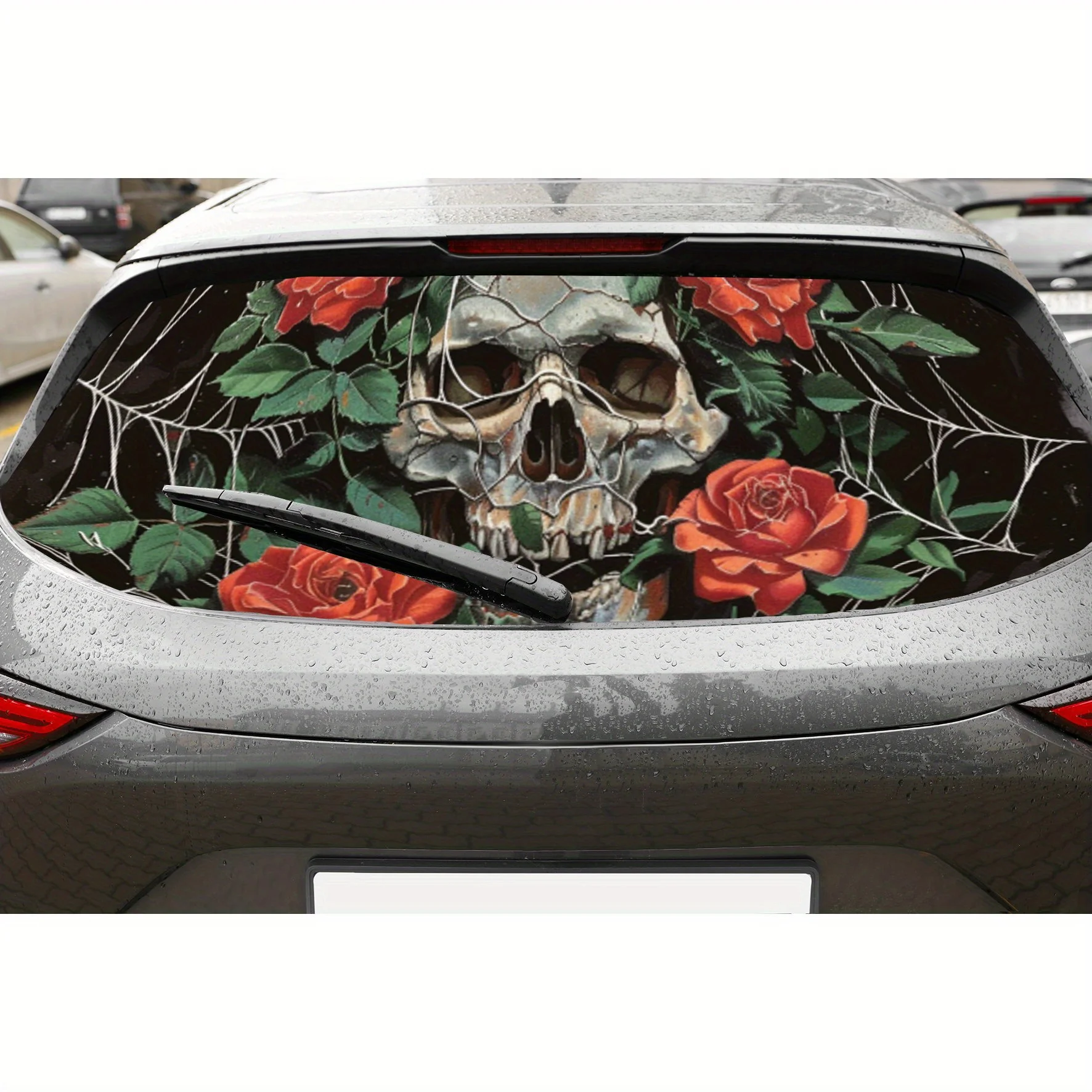 Rose Spider Web Skull PVC Perforated Car Vinyl Wraps, Privacy Enhancing Design for Rear Window, Car Rear Windshield Sticker for
Rose Spider Web Skull PVC Perforated Car Vinyl Wraps, Privacy Enhancing Design for Rear Window, Car Rear Windshield Sticker for