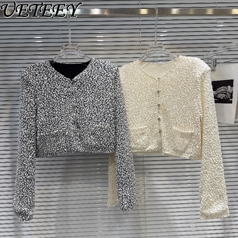Spring Autumn New French Style Beaded Embroidery Fabric Pocket Short Jacket Fashion Round Neck Versatile Long Sleeve Coat
Spring Autumn New French Style Beaded Embroidery Fabric Pocket Short Jacket Fashion Round Neck Versatile Long Sleeve Coat