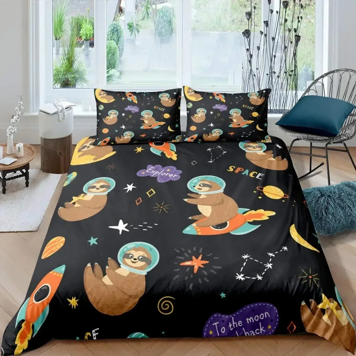 Sloth Floral Sloth Black Comfortable Duvet Quilt Cover Pillowcase Bedding Set Children Bedroom Decoration Home Textile
Sloth Floral Sloth Black Comfortable Duvet Quilt Cover Pillowcase Bedding Set Children Bedroom Decoration Home Textile