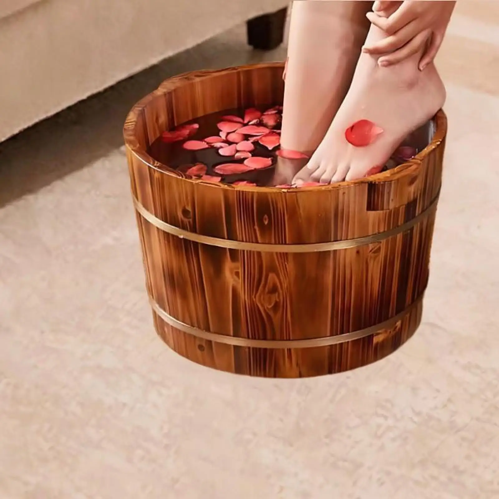 Wood Footbath Basin Foot Tub with Double Handle Multipurpose Reusable Basin Tub
Wood Footbath Basin Foot Tub with Double Handle Multipurpose Reusable Basin Tub