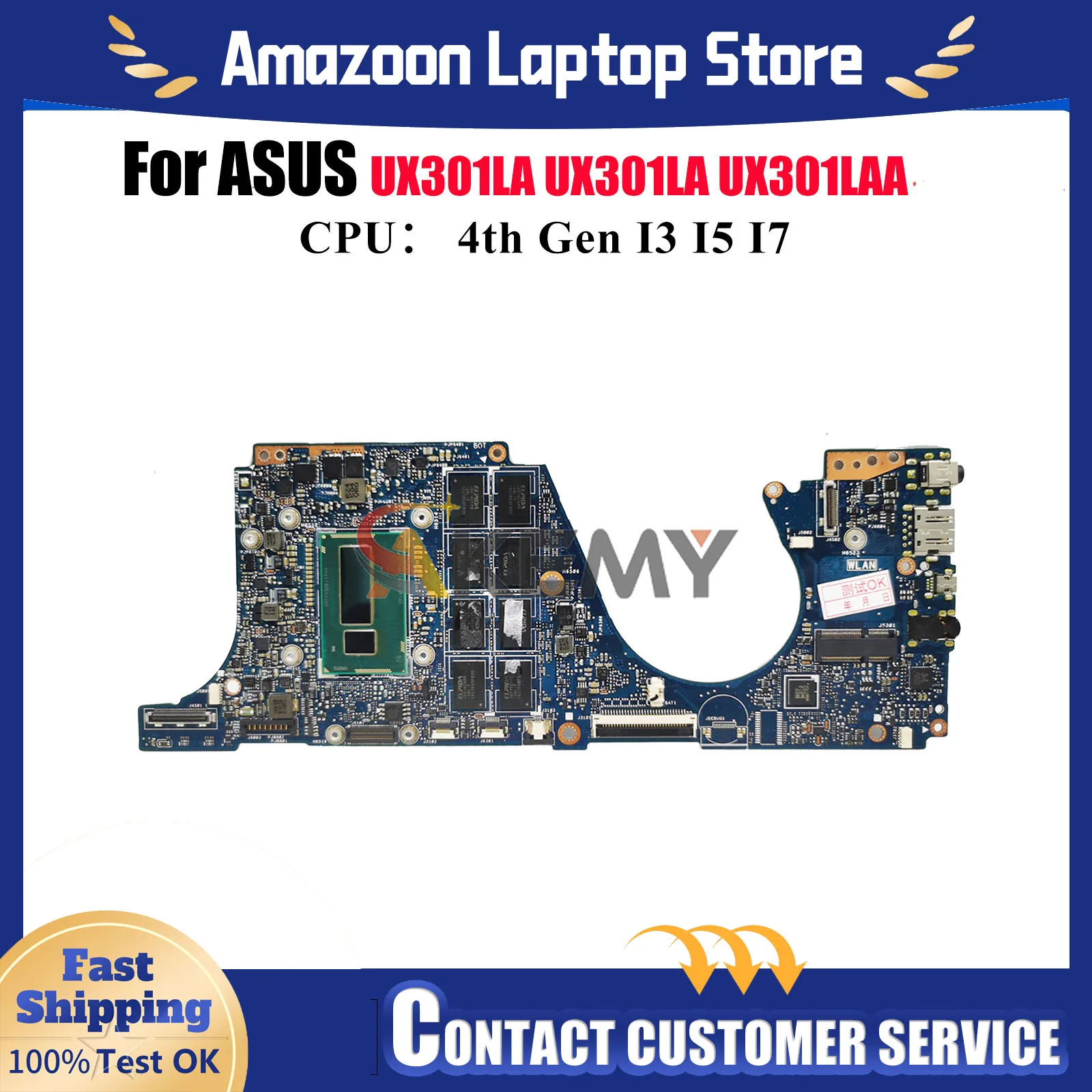 UX301LA Laptop Motherboard For ASUS ZenBook UX301LAA UX301LA UX301L Notebook Mainboard With I3 I5 I7 CPU 100% tests OK fast ship
UX301LA Laptop Motherboard For ASUS ZenBook UX301LAA UX301LA UX301L Notebook Mainboard With I3 I5 I7 CPU 100% tests OK fast ship