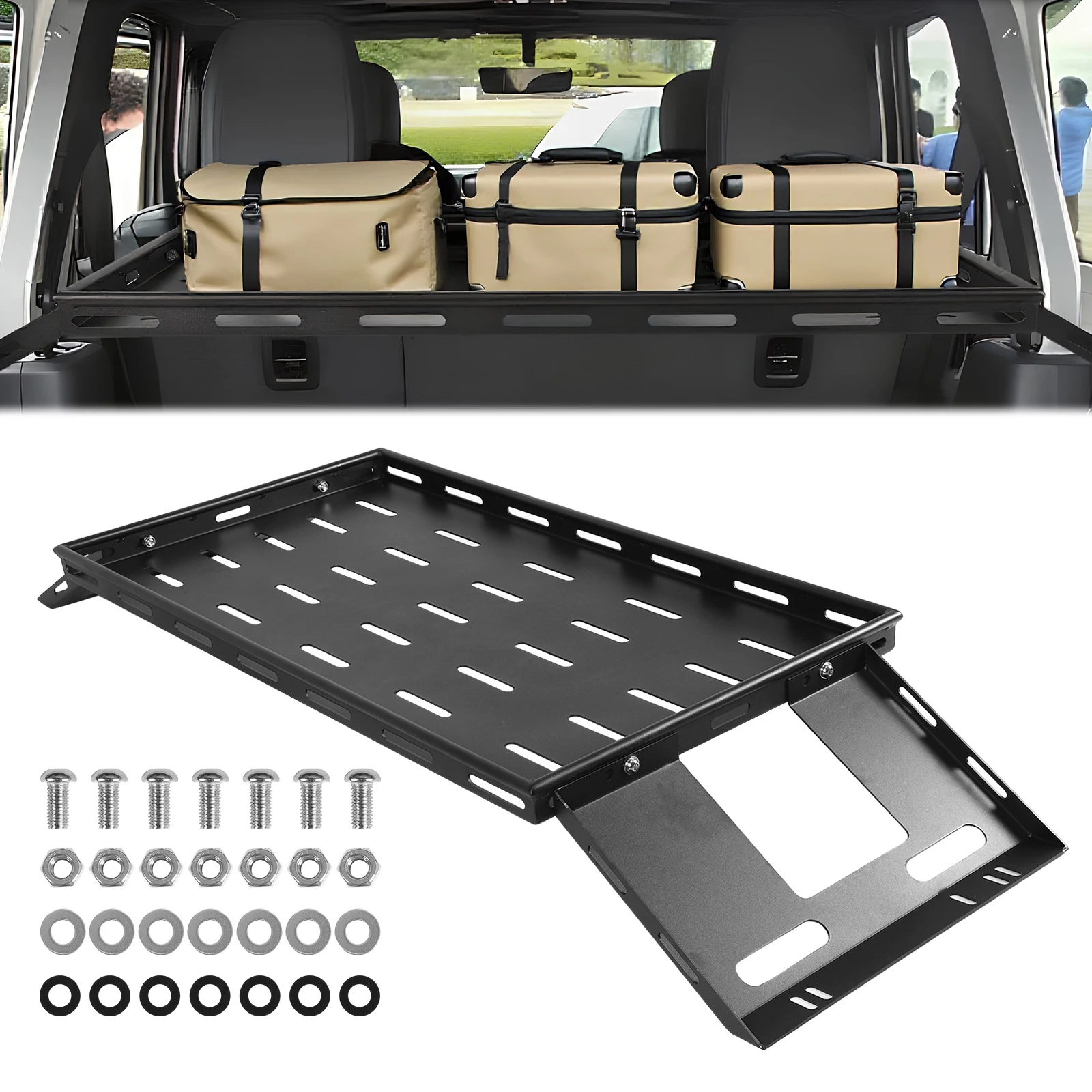 Car Trunk Luggage Frame Wear Resist Lightweight Steel Tray Organizer Anti-Scratch for 07-25 JK/JL Wrangler
Car Trunk Luggage Frame Wear Resist Lightweight Steel Tray Organizer Anti-Scratch for 07-25 JK/JL Wrangler