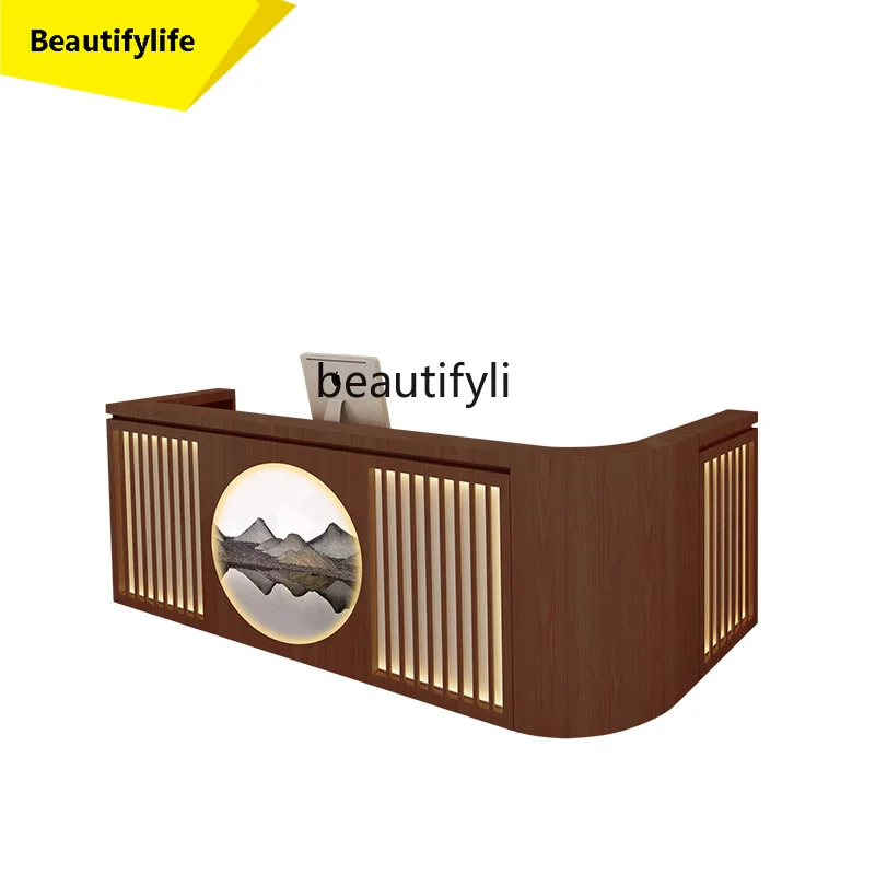 46 Retro checkout page Hotel Restaurant Chinese Health Front Desk Company Reception Desk Curved Round Corner Customization
46 Retro checkout page Hotel Restaurant Chinese Health Front Desk Company Reception Desk Curved Round Corner Customization