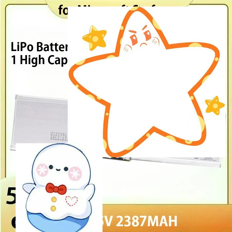 LiPo аккумулятор 5 В, 2387 мАч для Microsoft Surface Book 1, перезаряжаемый большой емкости
LiPo аккумулятор 5 В, 2387 мАч для Microsoft Surface Book 1, перезаряжаемый большой емкости