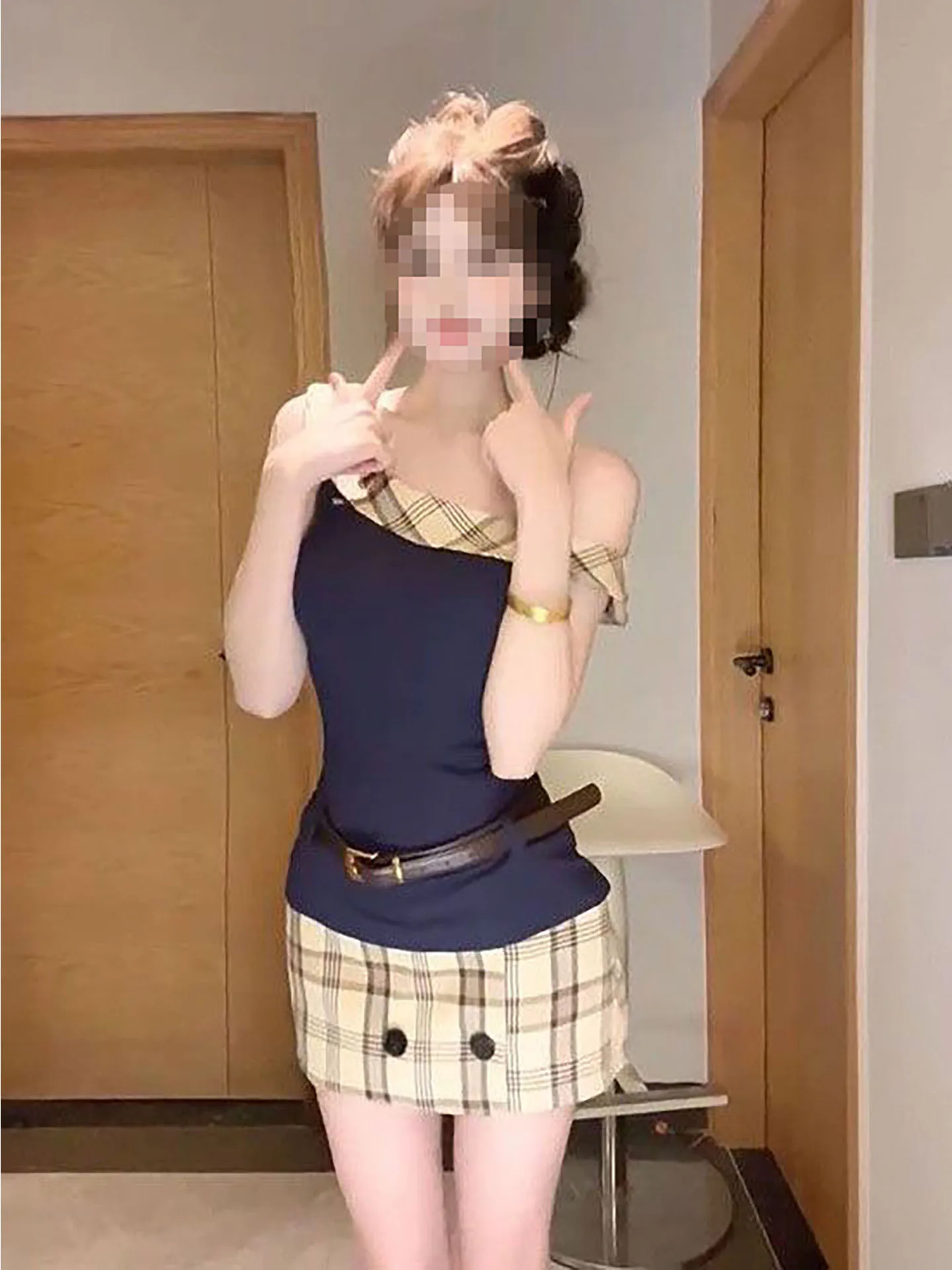 High Waist Plaid Skirt And Striped Top Two Piece Set for Young Women Summer Fashion Outfit Casual Wear Standard Fit
High Waist Plaid Skirt And Striped Top Two Piece Set for Young Women Summer Fashion Outfit Casual Wear Standard Fit
