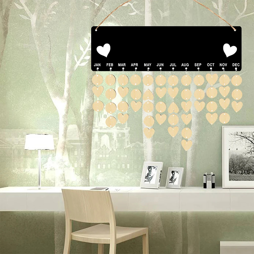 Holiday Reminder Board Calendar Wall Hanging Birthday Bulletin Heart-shaped Disc Timing Wood Family Tree
Holiday Reminder Board Calendar Wall Hanging Birthday Bulletin Heart-shaped Disc Timing Wood Family Tree