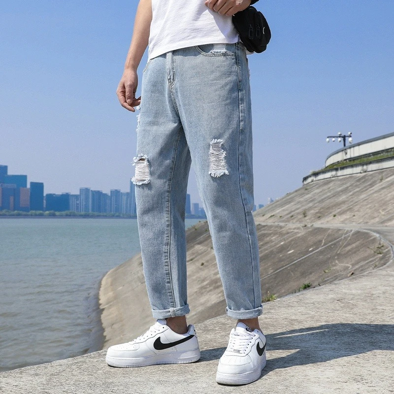 Spring and Autumn Men's Baggy Jeans fashion Casual ripped jeans Stretch Versatile Business Denim Pants Comfortable Trousers men
Spring and Autumn Men's Baggy Jeans fashion Casual ripped jeans Stretch Versatile Business Denim Pants Comfortable Trousers men