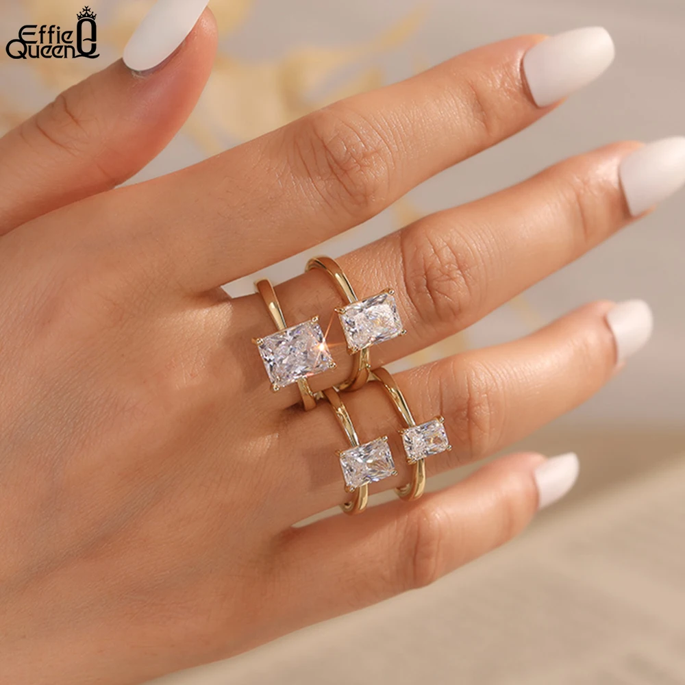 Effie Queen 925 Sterling Silver Shiny 1-4CT 8A Zircon Engagement Ring Wedding Band Promise Eternity Ring Fine Jewelry Gift LZR39
Effie Queen 925 Sterling Silver Shiny 1-4CT 8A Zircon Engagement Ring Wedding Band Promise Eternity Ring Fine Jewelry Gift LZR39