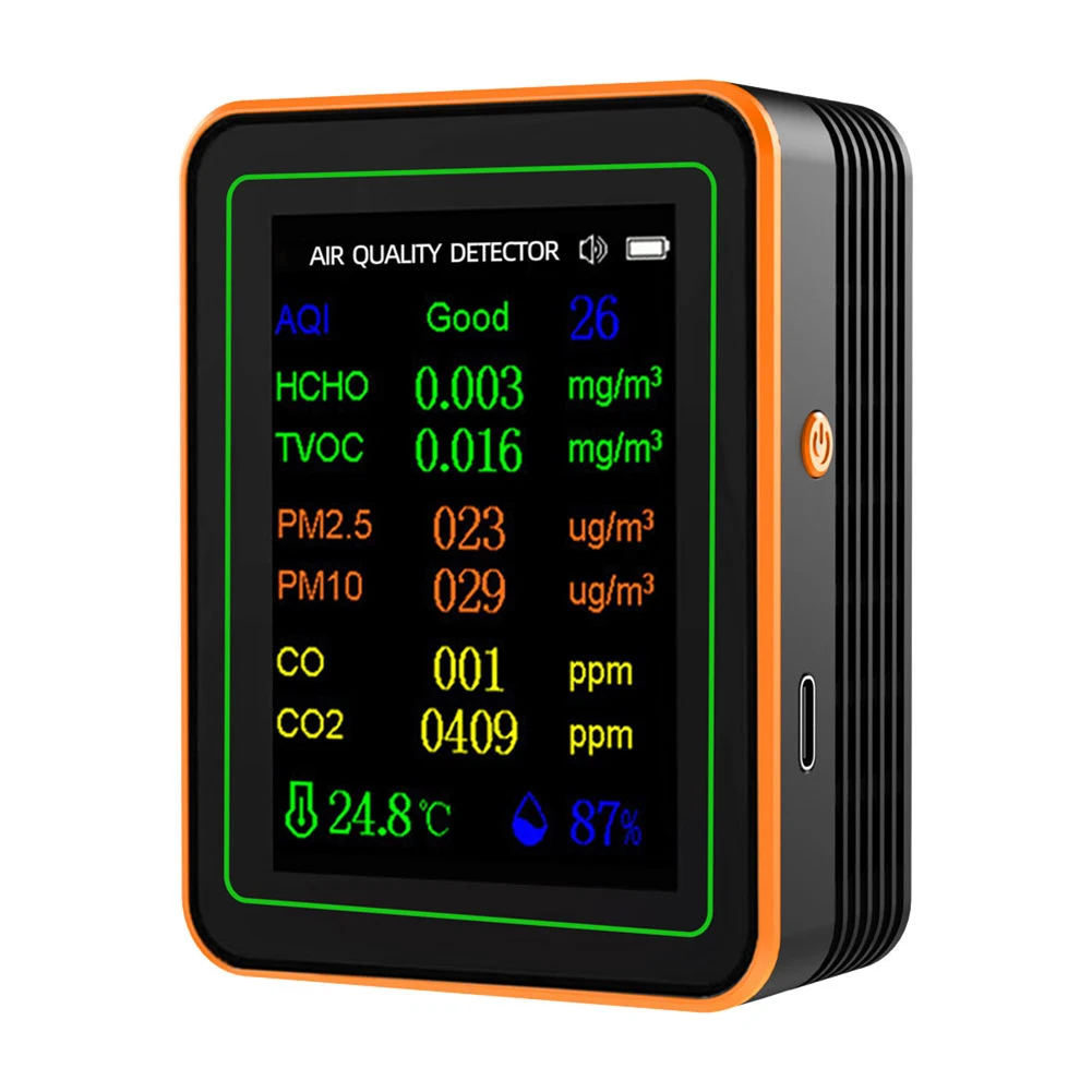 Indoor Air Quality Monitor 10-in-1 High-precision Air Quality Detector Humidity Measurement Carbon Dioxide Detector
Indoor Air Quality Monitor 10-in-1 High-precision Air Quality Detector Humidity Measurement Carbon Dioxide Detector