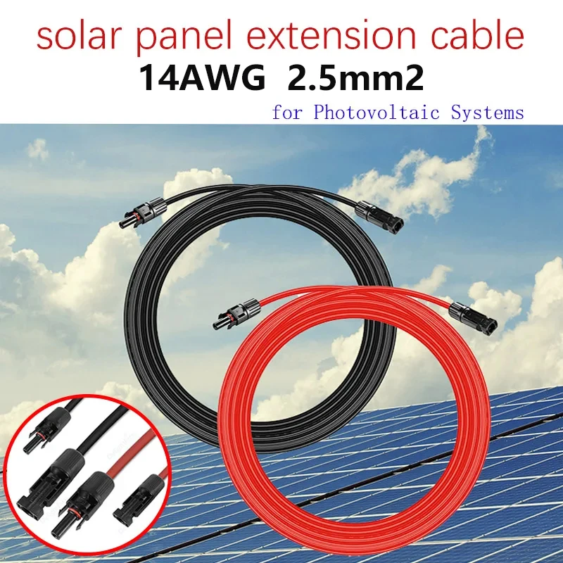 14AWG 2,5 мм2 удлинители солнечной панели, электрические провода, красные, черные фотоэлектрические кабели с разъемами «папа-мама» для автомобильных фотоэлектрических систем
14AWG 2,5 мм2 удлинители солнечной панели, электрические провода, красные, черные фотоэлектрические кабели с разъемами «папа-мама» для автомобильных фотоэлектрических систем