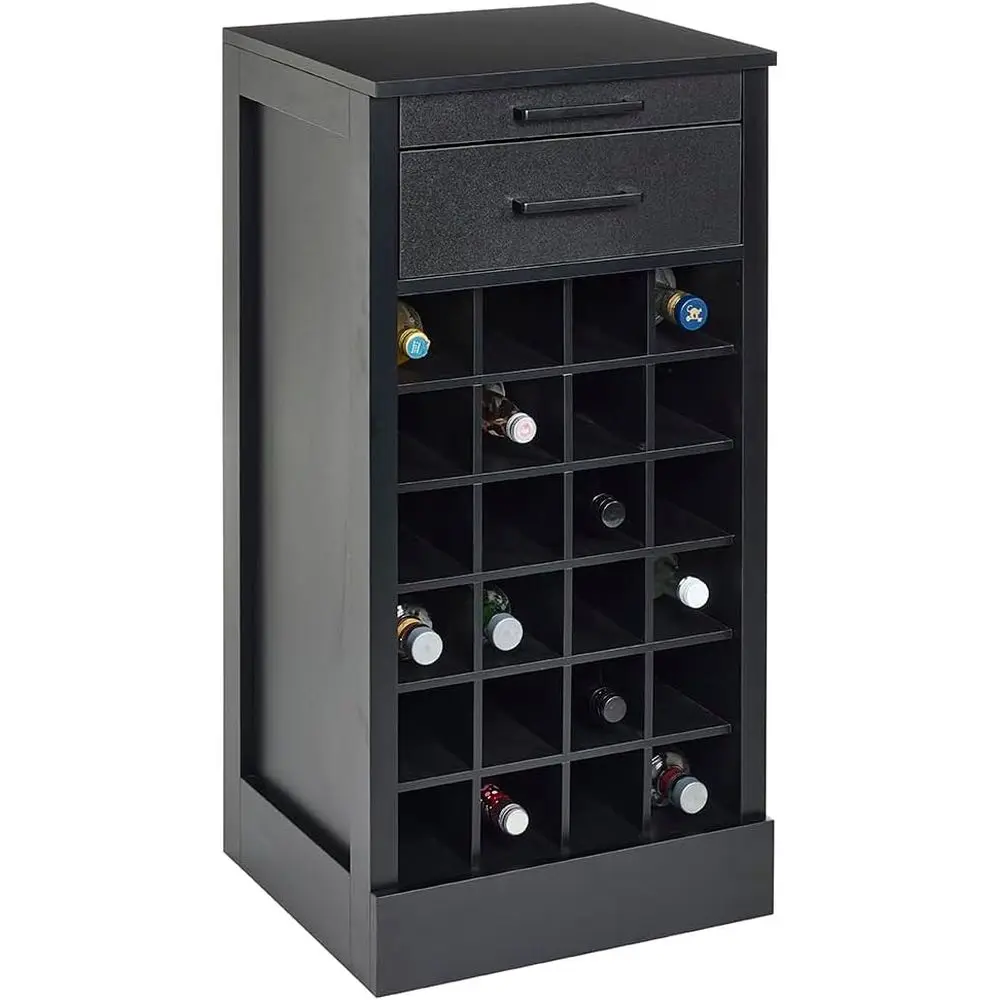 Elegant Black Wine Rack and Bar Cabinet - Home Storage & Organization Solution
Elegant Black Wine Rack and Bar Cabinet - Home Storage & Organization Solution