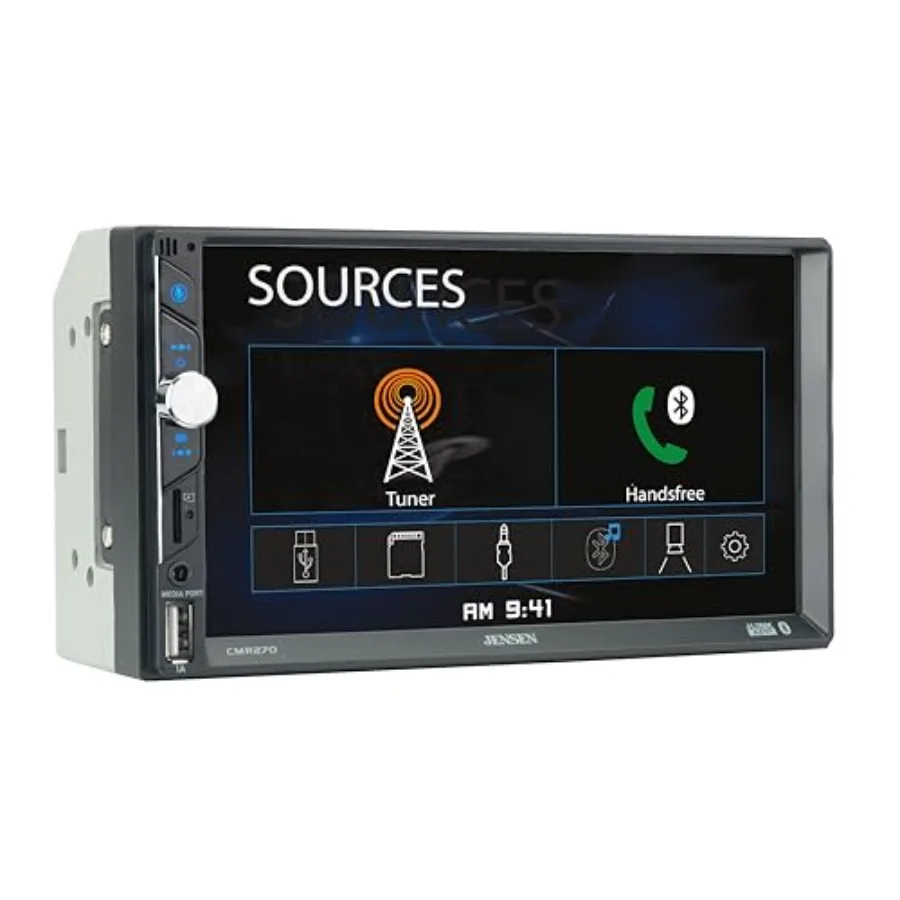 CMR270 7-inch LED Digital Media Touch Screen Double DIN Car Stereo Radio Push to Talk Assistant Backup Camera Input Bluetooth U
CMR270 7-inch LED Digital Media Touch Screen Double DIN Car Stereo Radio Push to Talk Assistant Backup Camera Input Bluetooth U