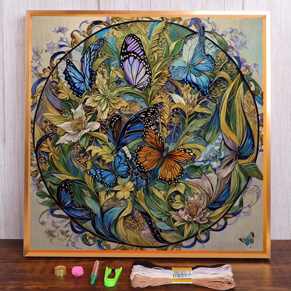 Scenery Butterfly Pre-Printed 11CT Cross Stitch Full Kit Embroidery Needlework Handiwork Sewing Handmade Different Magic Floss
Scenery Butterfly Pre-Printed 11CT Cross Stitch Full Kit Embroidery Needlework Handiwork Sewing Handmade Different Magic Floss