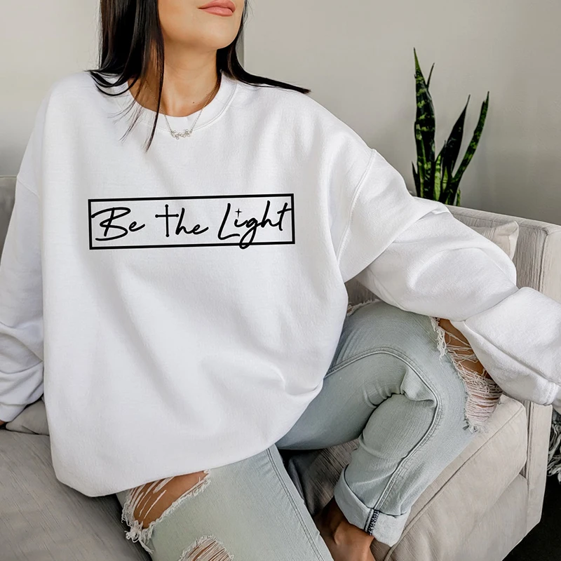 Be The Light Box Printed Women Religious Sweatshirts Long Sleeve Graphic Hoodies Christian Motivational Jesus Tops Dropshipping
Be The Light Box Printed Women Religious Sweatshirts Long Sleeve Graphic Hoodies Christian Motivational Jesus Tops Dropshipping